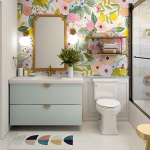 Цветная и яркая ванная комната: как преобразить санузел в Ирше - irsha.mebel54.com | фото