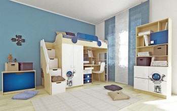 Детская комната Санни (Белый/корпус Клен) в Ирше - irsha.mebel54.com | фото