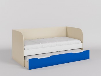 Диван-кровать Скай люкс (Синий/Белый/корпус Клен) в Ирше - irsha.mebel54.com | фото