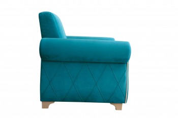 Кресло для отдыха "Порто" (велюр киви бирюза / микровельвет крем) в Ирше - irsha.mebel54.com | фото