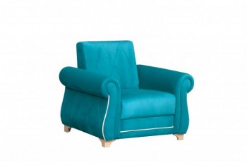 Кресло для отдыха "Порто" (велюр киви бирюза / микровельвет крем) в Ирше - irsha.mebel54.com | фото