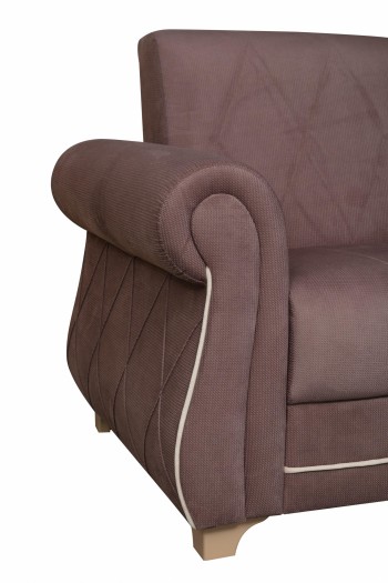 Кресло для отдыха "Порто" (велюр текстура лиловый / микровельвет крем)/осн. в Ирше - irsha.mebel54.com | фото