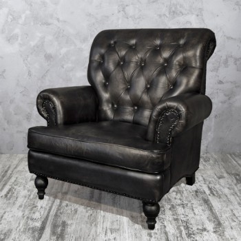 Кресло кожаное Лофт Аристократ в Ирше - irsha.mebel54.com | фото
