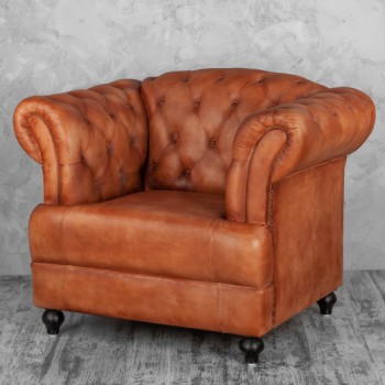 Кресло кожаное Лофт Честер (кожа буйвола) в Ирше - irsha.mebel54.com | фото