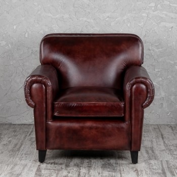 Кресло кожаное Элегант (Бордовый) в Ирше - irsha.mebel54.com | фото