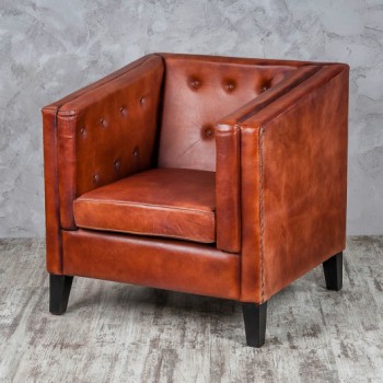 Кресло кожаное Лофт Аристократ (ширина 1100 мм) в Ирше - irsha.mebel54.com | фото