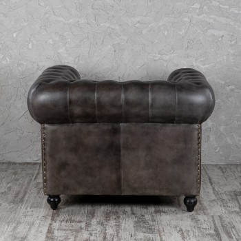 Кресло кожаное Лофт Честер (акация) в Ирше - irsha.mebel54.com | фото