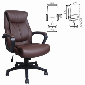 Кресло офисное BRABIX Enter EX-511 (коричневый) в Ирше - irsha.mebel54.com | фото