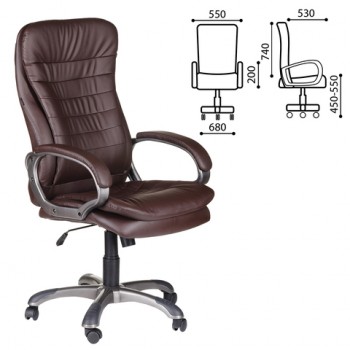 Кресло офисное BRABIX Omega EX-589 (коричневое) в Ирше - irsha.mebel54.com | фото