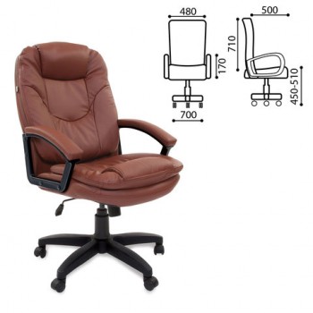 Кресло офисное BRABIX Trend EX-568 (коричневый) в Ирше - irsha.mebel54.com | фото