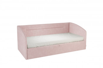 Кровать 0.9 Альба Софа (Нежно-розовый велюр) в Ирше - irsha.mebel54.com | фото
