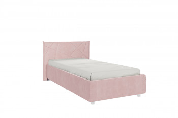 Кровать 0.9 Бест с основанием (Нежно-розовый велюр) в Ирше - irsha.mebel54.com | фото