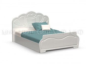 Кровать 1,4м Гармония (Белый/Белый глянец) в Ирше - irsha.mebel54.com | фото