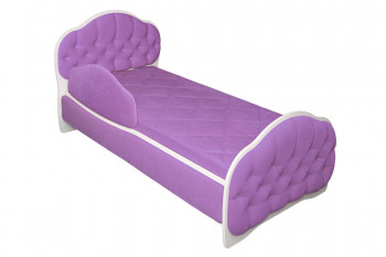 Кровать 160 Гармония 67 Светло-фиолетовый (мягкий бортик) в Ирше - irsha.mebel54.com | фото