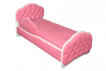 Кровать 160 Гармония 89 Розовый (мягкий бортик) в Ирше - irsha.mebel54.com | фото