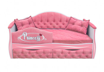 Кровать 160 серии Иллюзия 2 ящика 36 Розовый (мягкий бортик/подушки) в Ирше - irsha.mebel54.com | фото