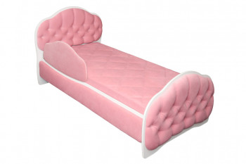 Кровать 170 Гармония 36 Светло-розовый (мягкий бортик) в Ирше - irsha.mebel54.com | фото