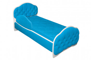Кровать 170 Гармония 84 Ярко-голубой (мягкий бортик) в Ирше - irsha.mebel54.com | фото