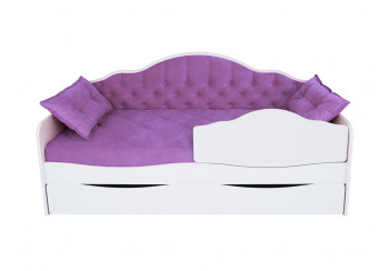 Кровать 180 серии Иллюзия Лайт 1 ящик 32 Фиолетовый (подушки) в Ирше - irsha.mebel54.com | фото