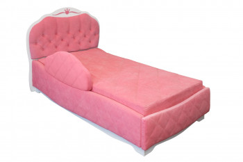 Кровать 190 Гармония Lux 36 Розовый (мягкий бортик) в Ирше - irsha.mebel54.com | фото