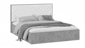 Кровать без ПМ «Хилтон» Тип 1 Ателье светлый/Белый в Ирше - irsha.mebel54.com | фото