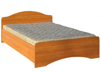 Кровать двойная 1600-1 без матраса (круглые спинки) Вишня Оксфорд в Ирше - irsha.mebel54.com | фото