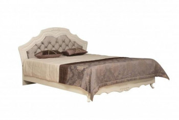 Кровать двойная "Кантри" (вудлайн кремовый/патина/ортопед/1820) в Ирше - irsha.mebel54.com | фото