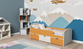 Кровать Малыш-мини Винтерберг/Оранжевый в Ирше - irsha.mebel54.com | фото