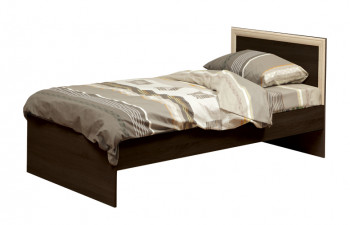 Кровать одинарная 21.55 (шир. 900) с настилом (венге/профиль дуб линдберг)/осн. в Ирше - irsha.mebel54.com | фото
