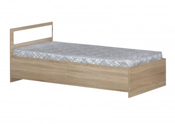 Кровать одинарная 900-2 без матраса (прямые спинки) Дуб Сонома в Ирше - irsha.mebel54.com | фото