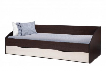 Кровать одинарная "Фея - 3" (симметричная) New (венге / вудлайн кремовый / ДВПО: белый) в Ирше - irsha.mebel54.com | фото