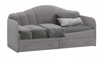 Кровать с мягкой спинкой и ящиками «Сабрина» 900 Светло-серый в Ирше - irsha.mebel54.com | фото