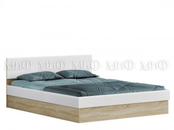 Кровать с подъемным механизмом 1,4 спальня Фортуна (Дуб сонома/белый глянец) в Ирше - irsha.mebel54.com | фото