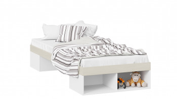 Кровать «Сканди»  Дуб Гарден/Белый в Ирше - irsha.mebel54.com | фото
