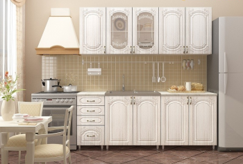 Кухонный гарнитур Лиза-1 (2,0м) (Белый/Сандал) в Ирше - irsha.mebel54.com | фото
