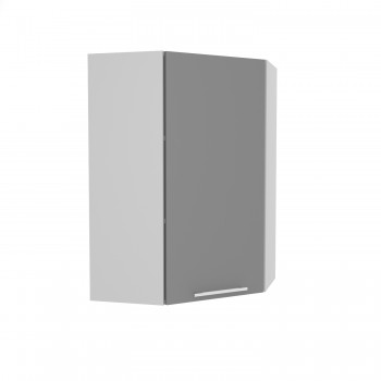 Квадро ВПУ 600 шкаф верхний угловой высокий (Серый Эмалит/корпус Серый) в Ирше - irsha.mebel54.com | фото