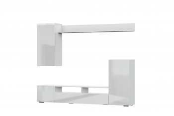 Мебель для гостиной МГС 4 (Белый/Белый глянец) в Ирше - irsha.mebel54.com | фото