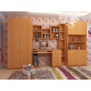 Детская Мишутка Комплект мебели (Вишня оксфорд) в Ирше - irsha.mebel54.com | фото