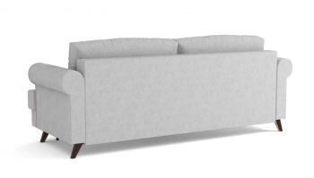 Оливер / диван - кровать 3-х местн. (еврокнижка) (велюр велутто серебряный 52 в Ирше - irsha.mebel54.com | фото