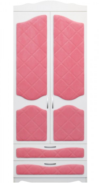 Шкаф 2-х створчатый с ящиками серии Иллюзия 89 Розовый в Ирше - irsha.mebel54.com | фото