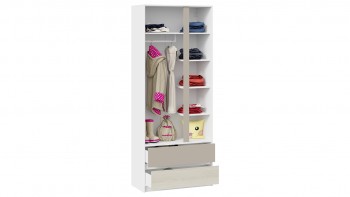 Шкаф для одежды комбинированный «Сканди» Дуб Гарден/Белый/Глиняный серый в Ирше - irsha.mebel54.com | фото