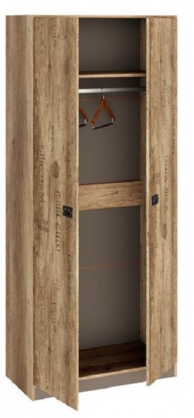 Шкаф для одежды «Пилигрим» (Дуб Каньон светлый, Фон серый) в Ирше - irsha.mebel54.com | фото