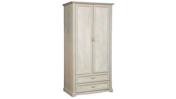 Шкаф для одежды "Сохо" (бетон пайн белый/2 ящика/зеркало) в Ирше - irsha.mebel54.com | фото