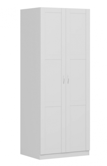 Шкаф двухдверный Пегас сборный белый в Ирше - irsha.mebel54.com | фото