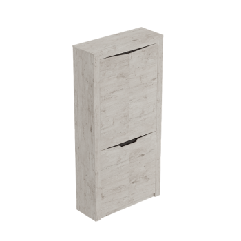 Шкаф двухдверный Соренто с комплектом полок (3 шт) Дуб бонифаций/Кофе структурный матовый в Ирше - irsha.mebel54.com | фото
