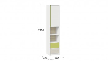 Шкаф комбинированный «Сканди» Дуб Гарден/Белый/Зеленый в Ирше - irsha.mebel54.com | фото