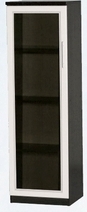 Шкаф нижний со стеклодверью ДЛЯ ГОСТИНОЙ ШНС-450 Венге/Дуб выбеленный в Ирше - irsha.mebel54.com | фото