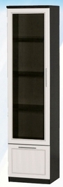 Шкаф средний с ящиком и стеклодверью ДЛЯ ГОСТИНОЙ ШСЯС-450 Венге/Дуб выбеленный в Ирше - irsha.mebel54.com | фото