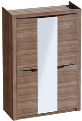 Шкаф трехдверный Соренто Дуб стирлинг/Кофе структурный матовый в Ирше - irsha.mebel54.com | фото