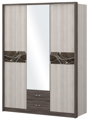 Шкаф трехстворчаты с зеркалом Шк68.1 Николь в Ирше - irsha.mebel54.com | фото